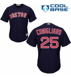 Youth Majestic Boston Red Sox #25 Tony Conigliaro Replica Navy Blue Alternate Road Cool Base MLB Jersey