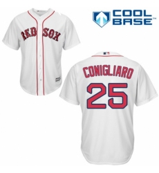 Youth Majestic Boston Red Sox #25 Tony Conigliaro Replica White Home Cool Base MLB Jersey