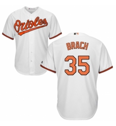 Men's Majestic Baltimore Orioles #35 Brad Brach Replica White Home Cool Base MLB Jersey