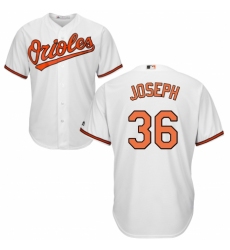 Youth Majestic Baltimore Orioles #36 Caleb Joseph Authentic White Home Cool Base MLB Jersey