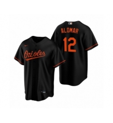 Men's Baltimore Orioles #12 Roberto Alomar Nike Black Replica Alternate Jersey