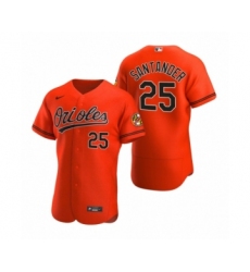 Men's Baltimore Orioles #25 Anthony Santander Nike Orange Authentic 2020 Alternate Jersey