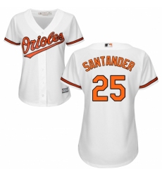 Women's Majestic Baltimore Orioles #25 Anthony Santander Authentic White Home Cool Base MLB Jersey