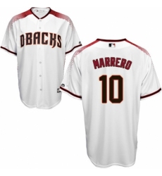 Men's Majestic Arizona Diamondbacks #10 Deven Marrero Replica White Home Cool Base MLB Jersey