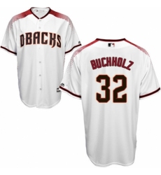 Men's Majestic Arizona Diamondbacks #32 Clay Buchholz Replica White Home Cool Base MLB Jersey