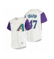 Men's Arizona Diamondbacks #47 Andrew Chafin Nike Cream 2020 Cooperstown Collection Alternate Jersey