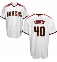 Men's Majestic Arizona Diamondbacks #40 Andrew Chafin Authentic White Home Cool Base MLB Jersey