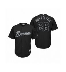 Men's Atlanta Braves #26 Mike Foltynewicz High Foltage Black 2019 Players Weekend Replica Jersey