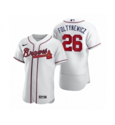 Men's Atlanta Braves #26 Mike Foltynewicz Nike White 2020 Authentic Jersey
