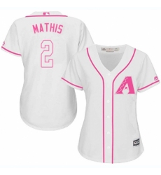Women's Majestic Arizona Diamondbacks #2 Jeff Mathis Replica White Fashion MLB Jersey