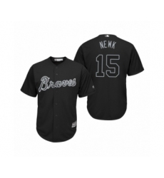 Men's Atlanta Braves #15 Sean Newcomb Newk Black 2019 Players Weekend Replica Jersey