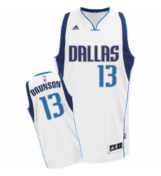 Youth Nike Dallas Mavericks #13 Jalen Brunson Swingman White Home NBA Jersey - Association Edition