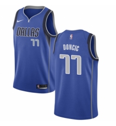 Youth Nike Dallas Mavericks #77 Luka Doncic Swingman Royal Blue Road NBA Jersey - Icon Edition
