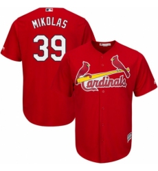 Men's Majestic St. Louis Cardinals #39 Miles Mikolas Replica Red Cool Base MLB Jersey