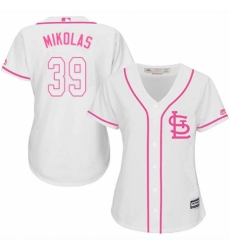 Women's Majestic St. Louis Cardinals #39 Miles Mikolas Replica White Fashion Cool Base MLB Jersey