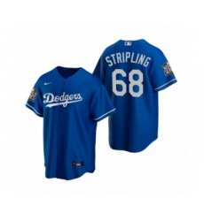 Men's Los Angeles Dodgers #68 Ross Stripling Royal 2020 World Series Replica Jersey