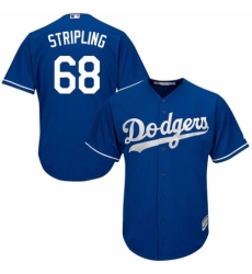 Men's Majestic Los Angeles Dodgers #68 Ross Stripling Replica Royal Blue Alternate Cool Base MLB Jersey