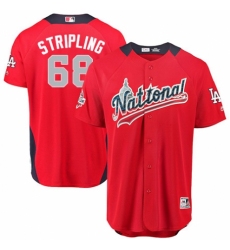 Youth Majestic Los Angeles Dodgers #68 Ross Stripling Game Red National League 2018 MLB All-Star MLB Jersey