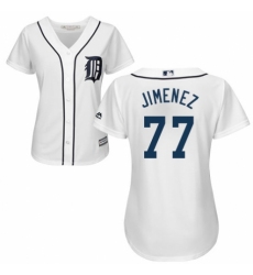 Women's Majestic Detroit Tigers #77 Joe Jimenez Replica White Home Cool Base MLB Jersey