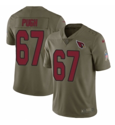 Men's Nike Arizona Cardinals #67 Justin Pugh Limited Olive 2017 Salute to Service NFL Jersey
