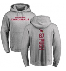 NFL Nike Arizona Cardinals #67 Justin Pugh Ash Backer Pullover Hoodie