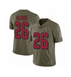 Men's Atlanta Falcons #26 Isaiah Oliver Limited Olive 2017 Salute to Service Football Jersey