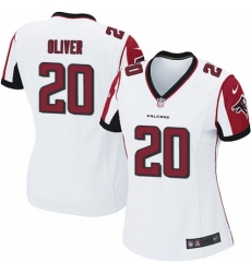 Women's Nike Atlanta Falcons #20 Isaiah Oliver Game White NFL Jersey
