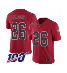 Youth Atlanta Falcons #26 Isaiah Oliver Limited Red Rush Vapor Untouchable 100th Season Football Jersey