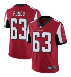 Men's Nike Atlanta Falcons #63 Brandon Fusco Red Team Color Vapor Untouchable Limited Player NFL Jersey