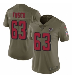 Women's Nike Atlanta Falcons #63 Brandon Fusco Limited Olive 2017 Salute to Service NFL Jersey