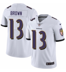 Youth Nike Baltimore Ravens #13 John Brown White Vapor Untouchable Limited Player NFL Jersey