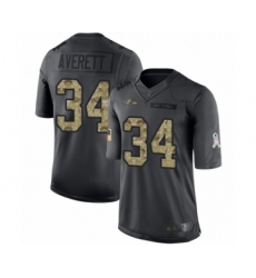 Youth Baltimore Ravens #34 Anthony Averett Limited Black 2016 Salute to Service Football Jersey