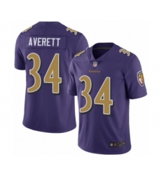 Youth Baltimore Ravens #34 Anthony Averett Limited Purple Rush Vapor Untouchable Football Jersey