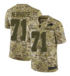 Men's Nike Buffalo Bills #71 Marshall Newhouse Limited Camo 2018 Salute to Service NFL Jersey