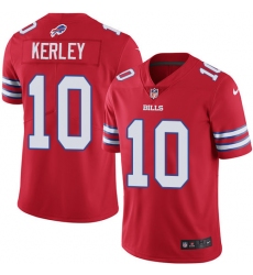 Men's Nike Buffalo Bills #10 Jeremy Kerley Limited Red Rush Vapor Untouchable NFL Jersey