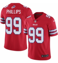 Men's Nike Buffalo Bills #99 Harrison Phillips Limited Red Rush Vapor Untouchable NFL Jersey