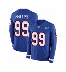 Youth Nike Buffalo Bills #99 Harrison Phillips Limited Royal Blue Therma Long Sleeve NFL Jersey