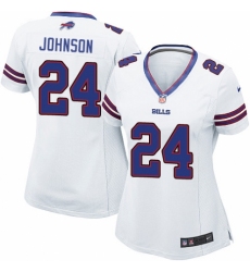 Women's Nike Buffalo Bills #24 Taron Johnson Game White NFL Jersey
