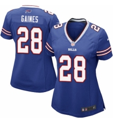 Women's Nike Buffalo Bills #28 Phillip Gaines Game Royal Blue Team Color NFL Jersey