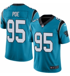 Men's Nike Carolina Panthers #95 Dontari Poe Limited Blue Rush Vapor Untouchable NFL Jersey