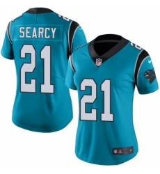 Women's Nike Carolina Panthers #21 Da'Norris Searcy Limited Blue Rush Vapor Untouchable NFL Jersey