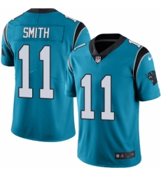 Men's Nike Carolina Panthers #11 Torrey Smith Limited Blue Rush Vapor Untouchable NFL Jersey