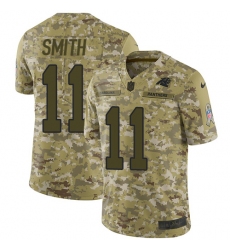 Youth Nike Carolina Panthers #11 Torrey Smith Limited Camo 2018 Salute to Service NFL Jersey