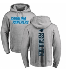 NFL Nike Carolina Panthers #28 Rashaan Gaulden Ash Backer Pullover Hoodie