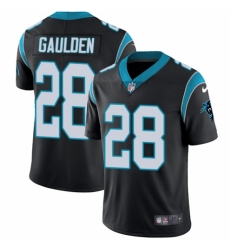 Youth Nike Carolina Panthers #28 Rashaan Gaulden Black Team Color Vapor Untouchable Limited Player NFL Jersey