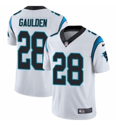 Youth Nike Carolina Panthers #28 Rashaan Gaulden White Vapor Untouchable Limited Player NFL Jersey