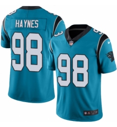 Youth Nike Carolina Panthers #98 Marquis Haynes Limited Blue Rush Vapor Untouchable NFL Jersey
