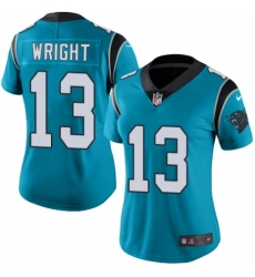 Women's Nike Carolina Panthers #13 Jarius Wright Limited Blue Rush Vapor Untouchable NFL Jersey