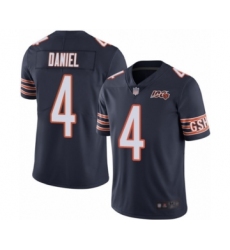 Men's Chicago Bears #4 Chase Daniel Navy Blue Team Color 100th Season Limited Football Jersey