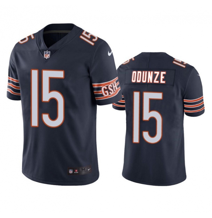 Men's Chicago Bears #15 Rome Odunze Navy 2024 Draft Vapor Football Stitched Jersey